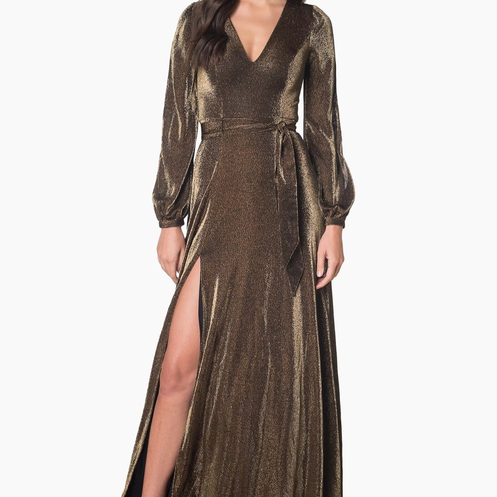 Dress The Population
Eris Shimmer Slit Maxi Dress Size M